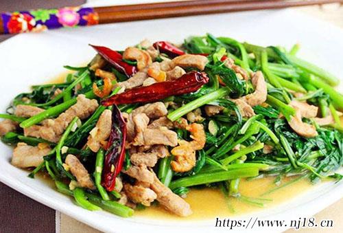 空心菜炒肉